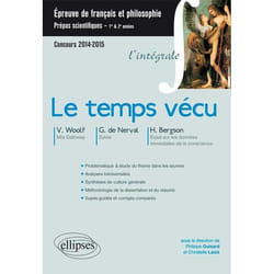 Le temps vécu. V. Woolf (Ms Dalloway), G. de Nerval (Sylvie)  et H. Bergson. (Essai sur les données immédiates de la conscience). Épreuve de français et de philosophie CPGE scientifiques.