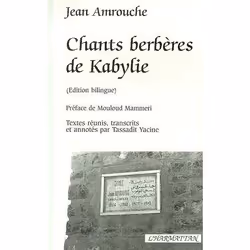 ISBN Chants Berberes De Kabylie (Edition Bilingue), Littérature, Français, Livre broché