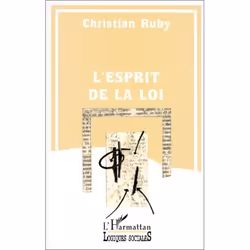 ISBN L'Esprit De La Loi, société, Français