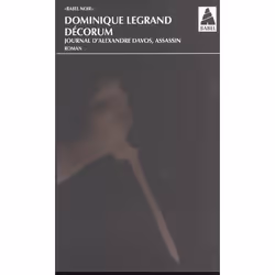 ISBN Decorum Journal D'Alexandre Davos, Assassin, Thrillers, Français, Livre broché