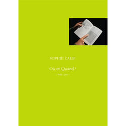 ISBN Coffret Sophie Calle : Où et Quand?