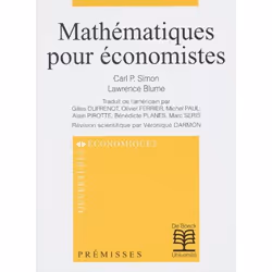 ISBN Mathematiques Pour Economistes, Économie, Français
