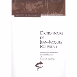 ISBN Dictionnaire De Jean-Jacques Rousseau, Littérature, Français, Livre broché