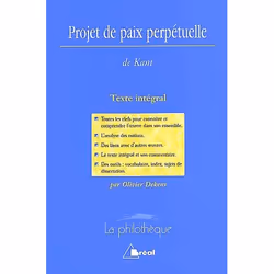 ISBN Projet De Paix Perpetuelle (Kant), philosophie, Français, Livre broché