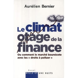 Le Climat otage de la finance