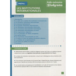 Les institutions internationales