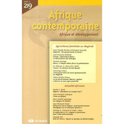 Afrique contemporaine n.219 - agricultures familiales au maghreb