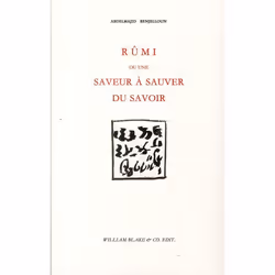 ISBN Rumi Ou Une Saveur A Sauver Du Savoir, Romance, Français, Livre broché