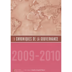 ISBN Chroniques De La Gouvernance 2009 - Institut De Recherche Et Debat Sur La..., politique, Français, Livre broché