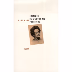ISBN Critique De L'Economie Politique, philosophie, Français