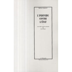 L'individu contre l'etat