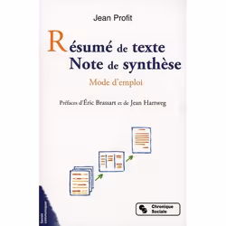 ISBN Resume De Texte, Note De Synthese Mode D'Emploi, histoire, Français
