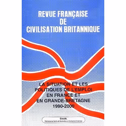 ISBN Revue Francaise De Civilisation Britannique; La Situation Et Les Politiques De L'Emploi En France Et En Grande-Bretagne, ...