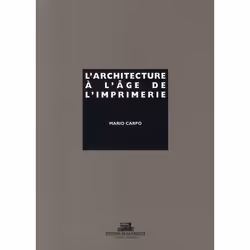 ISBN L'Architecture A L'Age De L'Imprimerie, histoire, Français
