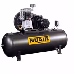 Compresseur d'air à piston bi étagé avec réservoir de 500 litres et moteur de 7,5 CV 5,5 KW triphasé. Ce compresseur développ ...