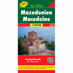 Freytag & Berndt 9783707912807, Carte physique, Macédoine, Multicolore, Carton, 1:200000, 255 mm