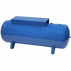 Réservoir d'air comprimé horizontal avec plaque support, capacité de 200 litres et livré avec certificat de conformité et d'é ...