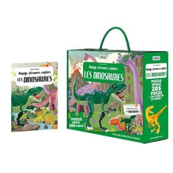 Puzzle & Livre - Voyagez, découvrez, explorez, Les dinosaures