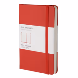 Moleskine Classic, Monochromatique, Rouge, 240 feuilles, Mat, Couverture rigide, Adulte