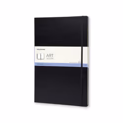 Moleskine Carnet de Croquis, Monochromatique, Noir, A3, Mat, Couverture rigide, Adulte
