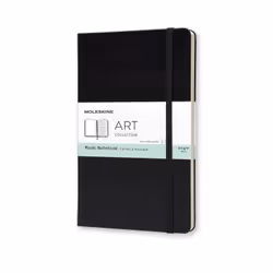 Moleskine Carnet Musique, Monochromatique, Noir, Mat, Couverture rigide, Adulte