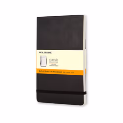 Moleskine Reporter, Monochromatique, Noir, Mat, Papier ligné, Couverture souple, Adulte
