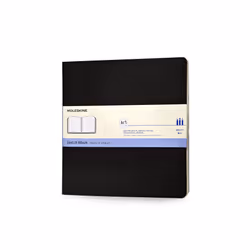 Moleskine Art, Monochromatique, Noir, 88 feuilles, 120 g/m², Couverture souple, Universel
