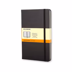 Moleskine 701009, Monochromatique, Noir, A6, 192 feuilles, 70 g/m², Papier ligné