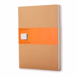Moleskine Cahier, Monochromatique, Marron, 120 feuilles, 70 g/m², Papier ligné, Universel