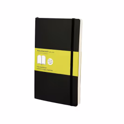 Moleskine Classic, Monochromatique, Noir, 192 feuilles, Mat, Couverture souple, Adulte