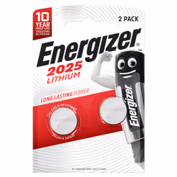 Energizer 638708, Batterie à usage unique, CR2025, Lithium, 3 V, 2 pièce(s), 170 mAh