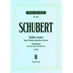 Partitions classique EDITION BREITKOPF SCHUBERT F. - STABAT MATER F-MOLL D 383 - CHANT, CHOEUR, PIANO Choeur et ensemble vocal