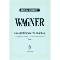 Partitions classique EDITION BREITKOPF WAGNER RICHARD - MEISTERSINGER VON NURNBERG - PIANO Piano