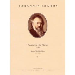 Partitions classique EDITION BREITKOPF BRAHMS J. - SONATE NR. 1 C-DUR OP. 1 - PIANO Piano
