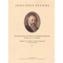 Partitions classique EDITION BREITKOPF BRAHMS JOHANNES - SCHUMANN-VARIATIONEN OP. 9 - PIANO Piano