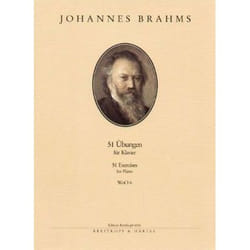 Partitions classique EDITION BREITKOPF BRAHMS J. - 51 EXERCICES - PIANO Piano