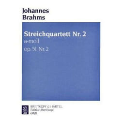 Partitions classique EDITION BREITKOPF BRAHMS J. - QUATUOR A CORDES OP. 51/2 EN LA MINEUR Musique de chambre