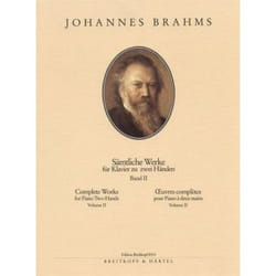 Partitions classique EDITION BREITKOPF BRAHMS J. - INTEGRALE POUR PIANO 2 MAINS VOL.2 Piano