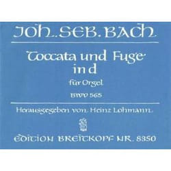 Bach Jean-Sebastien Toccata Et Fugue Pour Orgue Bwv 565