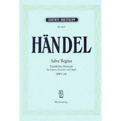 Partitions classique EDITION BREITKOPF HAENDEL G.F. - SALVE REGINA HWV 241 - PIANO Piano