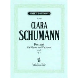 Partitions classique EDITION BREITKOPF SCHUMANN CLARA - KLAVIERKONZERT A-MOLL OP. 7 - PIANO, ORCHESTRA Piano