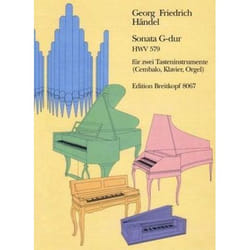 Partitions classique EDITION BREITKOPF HAENDEL G.F. - SONATA G-DUR HWV 579 - 2 PIANO Piano