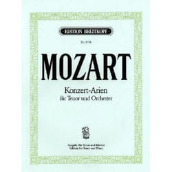 Partitions classique EDITION BREITKOPF MOZART W.A. - INTEGRALE DES AIRS DE CONCERT - TENOR, PIANO Ténor, piano