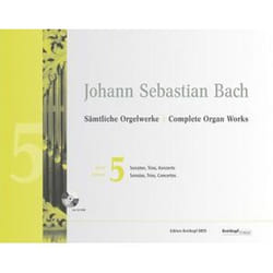 Partitions classique EDITION BREITKOPF BACH J.S. - COMPLETE ORGAN WORKS VOL.5 - SONATAS, TRIOS, CONCERTOS + CD-ROM Orgue