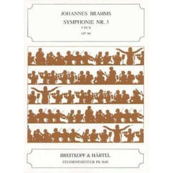 Partitions classique EDITION BREITKOPF BRAHMS JOHANNES - SYMPHONIE NR. 3 F-DUR OP. 90 - ORCHESTRA Grand format