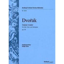 Partitions classique EDITION BREITKOPF DVORAK A. - STABAT MATER OP. 58 - PARTITION POCHE Format poche