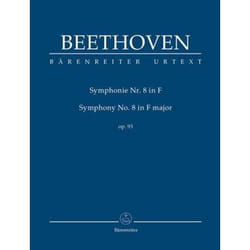 Partitions classique BARENREITER TASCHENPARTITUREN BEETHOVEN L.V. - SYMPHONIE NR. 8 IN F-DUR F-DUR OP. 93 - CONDUCTEUR POCHE Format poche
