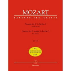 Partitions classique BARENREITER MOZART W.A. - SONATE FACILE KV 545 EN DO MAJEUR - PIANO Piano