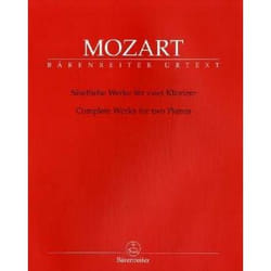 Partitions classique BARENREITER MOZART W.A. - OEUVRES COMPLETES - 2 PIANOS Piano