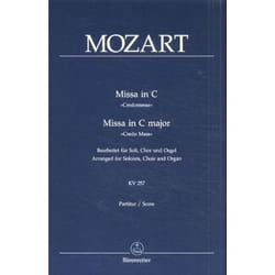 Mozart, Missa In C 'Credomesse' Bearbeitet Für Soli, Chor Und Orgel Kv 257 - Partitur / Missa In C Major 'Credo Mass' For Soloi